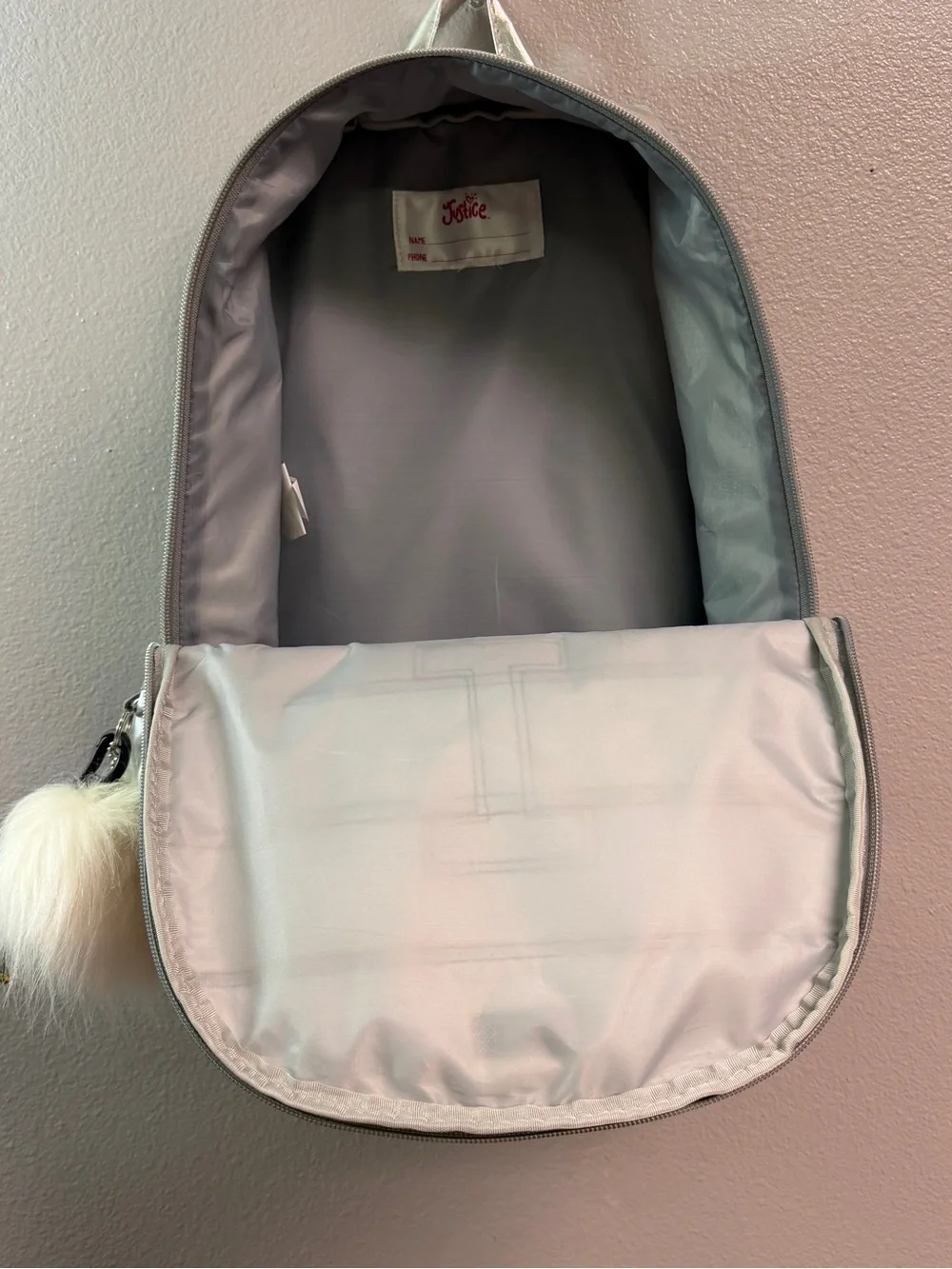 Glitter Patchwork Girls Backpack - Gold & Silver